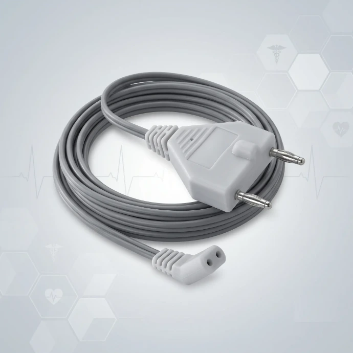 ConMed-compatible bipolar cable for reliable connection between bipolar forceps and ConMed electrosurgical generators