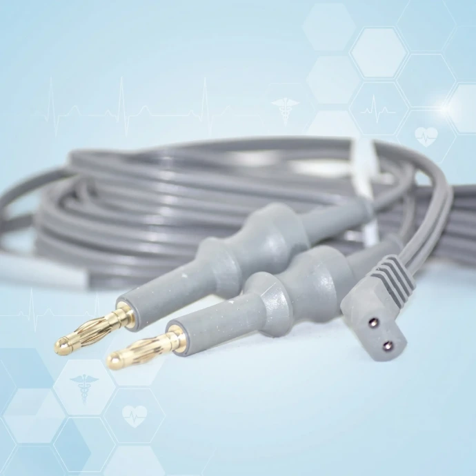 Codman-compatible bipolar cable for reliable connection between bipolar forceps and Codman electrosurgical generators
