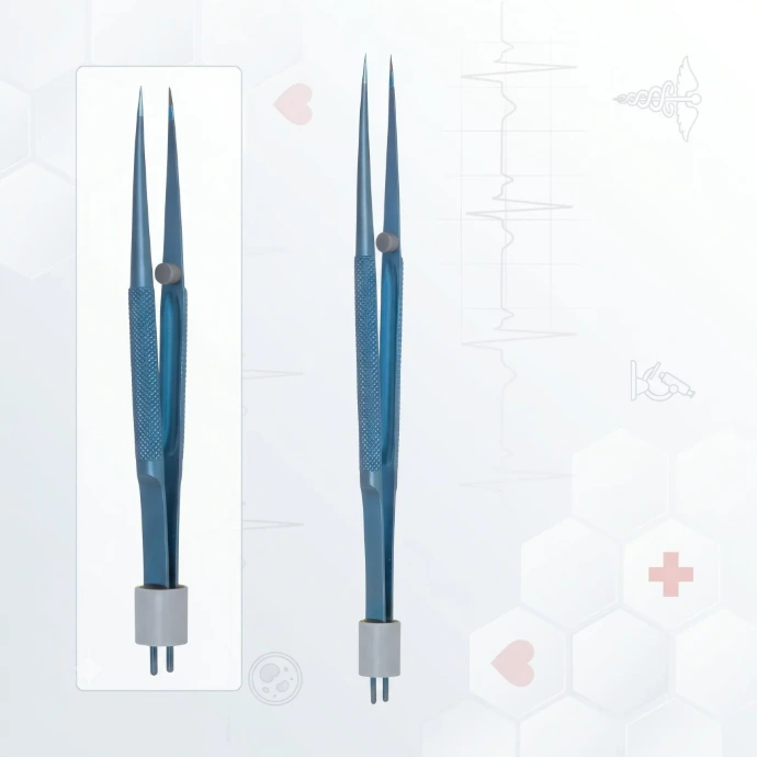 Pinces bipolaires microsurgicales pour une coagulation bipolaire précise et une manipulation délicate des tissus dans les procédures neurochirurgicales, ORL et ophtalmiques