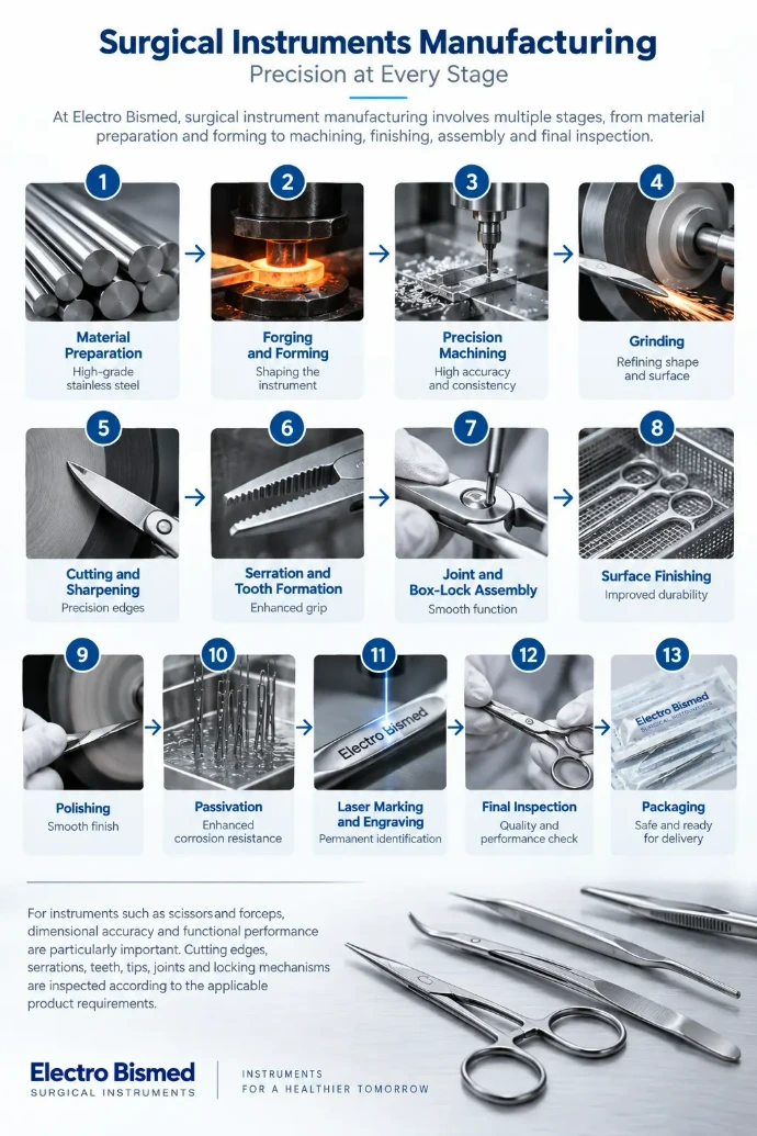 Surgical Instruments Manufacturing Process Surgical instruments manufacturing process by Electro Bismed