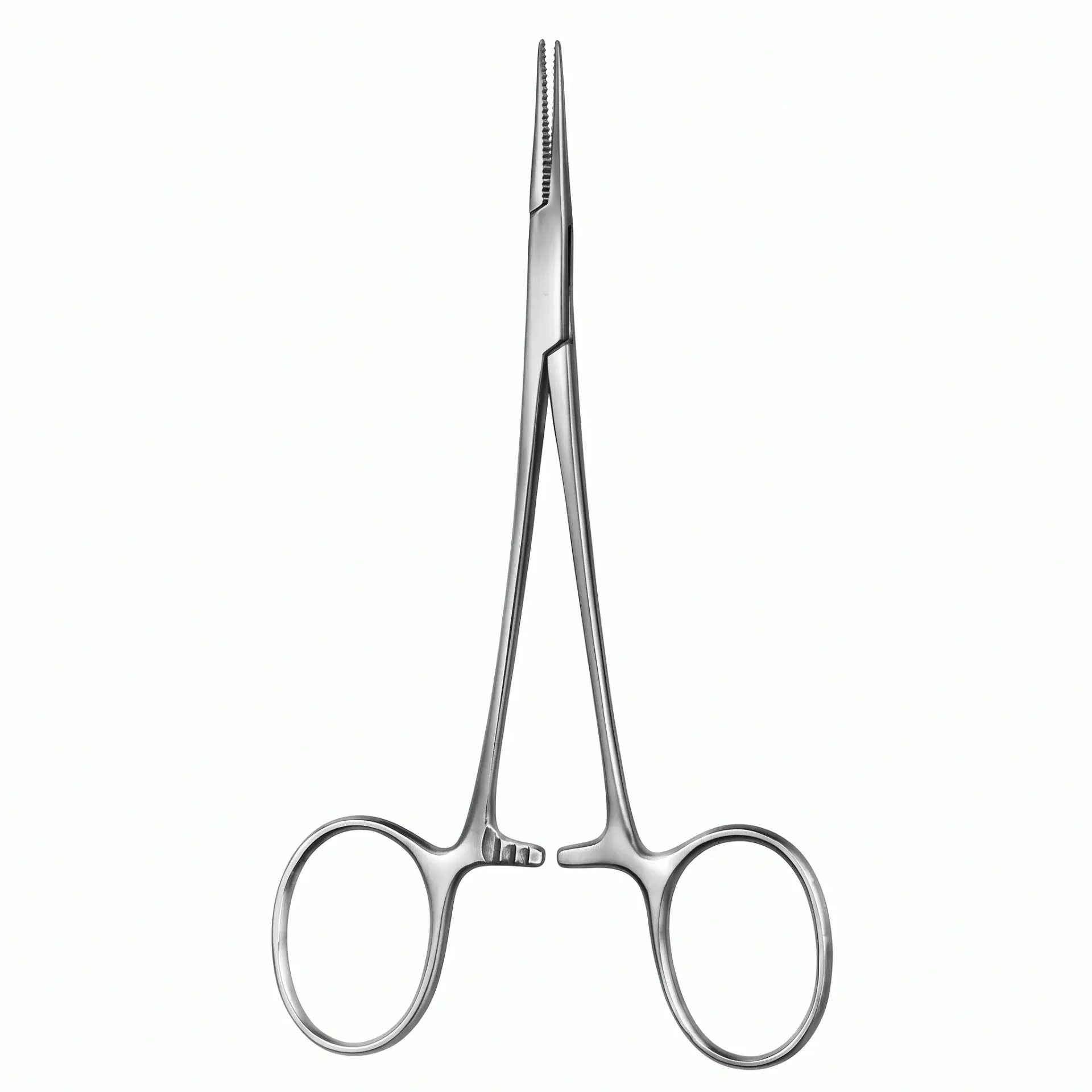 [HF-010-125-S] Pinzas Hemostáticas Halsted-Mosquito – 125 mm, Rectas, Serradas