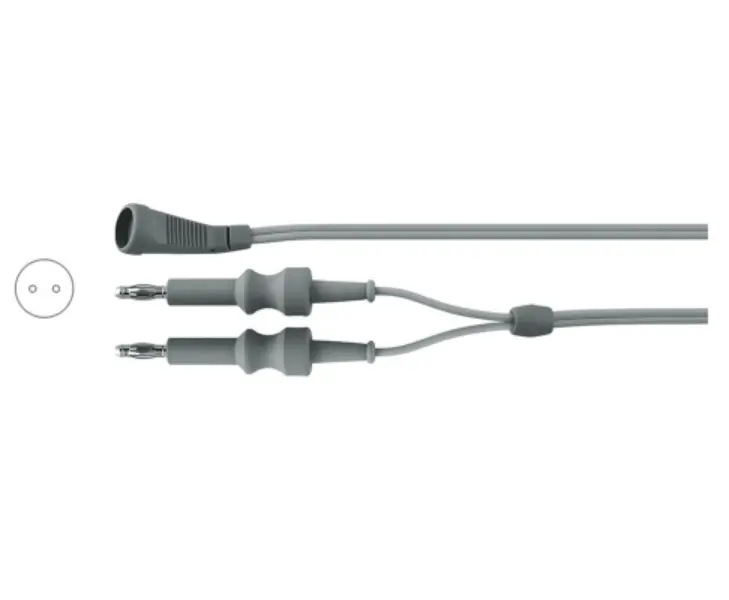 Cable Bipolar de Silicona Reutilizable – Enchufe USA de 2 Pines / Conectores Banana 4 mm