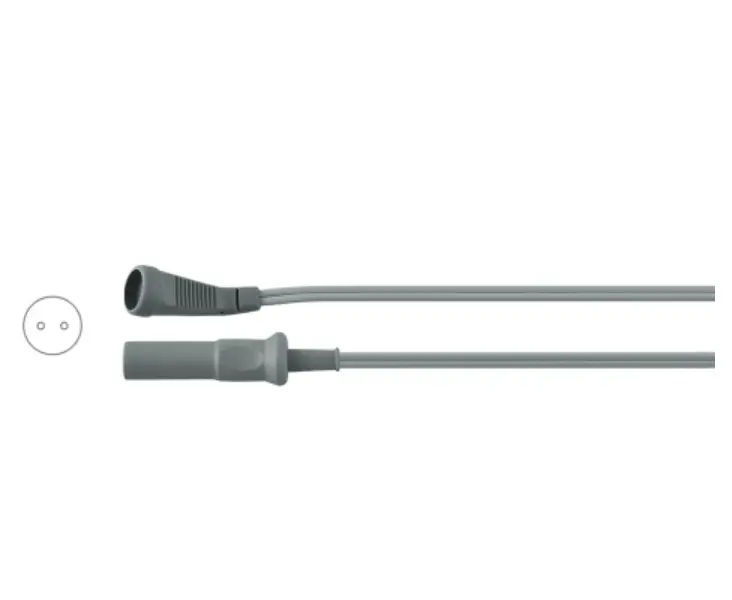 Cable Bipolar de Silicona Reutilizable – Enchufe USA 2‑Pin / Conector Erbe