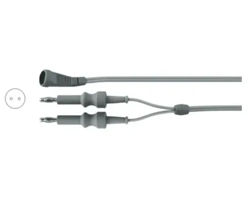 Cable Bipolar de Silicona Reutilizable – Enchufe USA de 2 Pines / Conectores Banana 4 mm