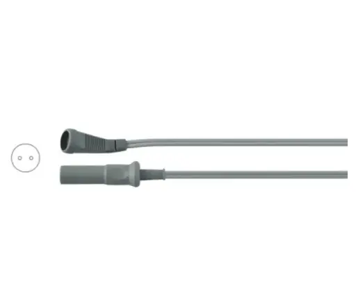 Cable Bipolar de Silicona Reutilizable – Enchufe USA 2‑Pin / Conector Erbe